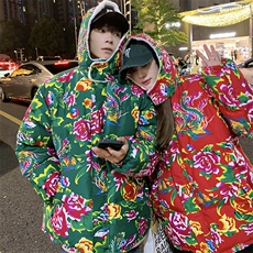 A1情侣连帽新中式团队表演出汉服羊羔毛边棉衣棉服保暖上款大差，男装棉衣，星座115A(原星座507）
