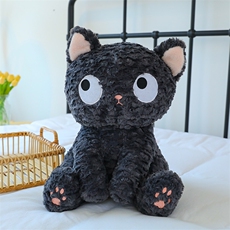 新款卡通猫咪公仔毛绒玩具黑猫玩偶抱枕创意卧室摆件娃娃生日礼物