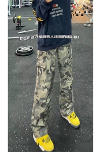 美式ins高街vibe迷彩水洗工装裤货号K2481特P4878图片