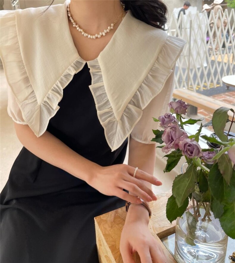 韩系大翻领领连衣裙，女装连衣裙，唯品