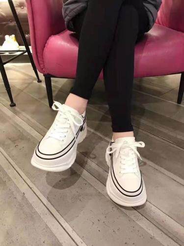 2021春季新款韩版潮流厚底增高真皮潮鞋，其它，她他麦