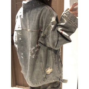 【有货】cleanfit泼墨涂鸦牛仔外套男女美式工装夹克J61HH-特P72图片
