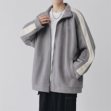 麂皮绒夹克男宽松落肩宽松上衣外套JK730-P70，男装夹克，星座1204-3