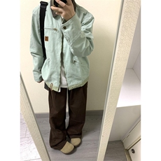 【有货】8152HH-特P68薄荷绿拼色工装外套男春秋款美式底特律夹克，男装夹克，星座1007（原301D）