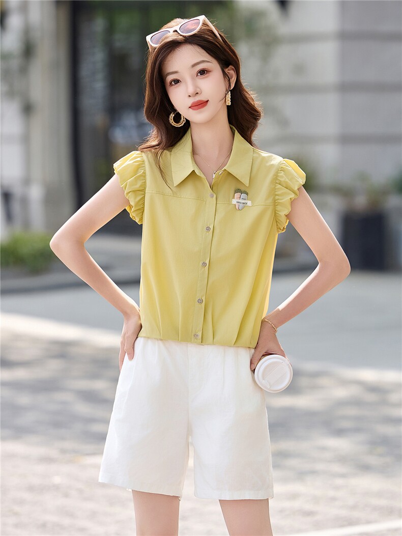 2026年夏季休闲女短袖薄款,女装衬衫,艾尚靓装