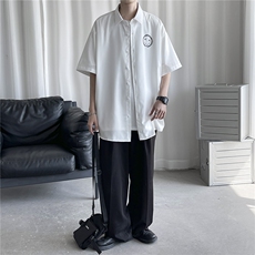 QT66冰丝超滑夏天凉爽衬衣男装夏季半袖衬衫短袖2024新款，男装衬衫，电商C306-1