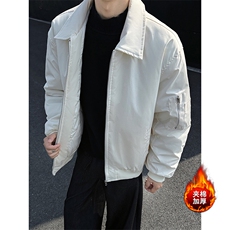 短款飞行夹克冬季夹棉加厚复古外套男棉衣5D1180-TP5598，男装夹克，电商A102