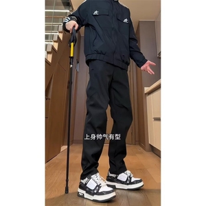 美式风牛仔裤男长弯刀裤潮牌潮流直筒裤子痞帅XXK06图片