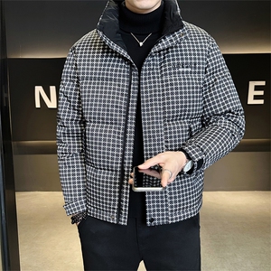 标50绒店主风2025新款男士格子立领羽绒服2503-P195(控券后288)