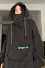 冬季连帽套头中性滑雪服保暖加绒加厚防水防风情侣款外套M25-P175，男装棉衣，电商A001-1