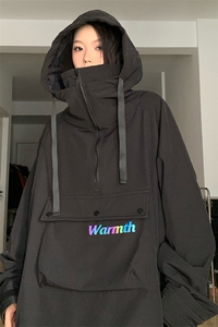 冬季连帽套头中性滑雪服保暖加绒加厚防水防风情侣款外套M25-P175图片