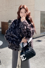 【现货】新款豹纹皮毛一体毛毛款223-1521-P205-K328，女装皮草，欣美人