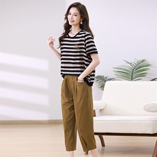 靓小靓【高货】特柔舒抗皱奶奶裤气质通勤立裁微弧九分裤免烫女裤，女装套装/套裙，梦芯尔