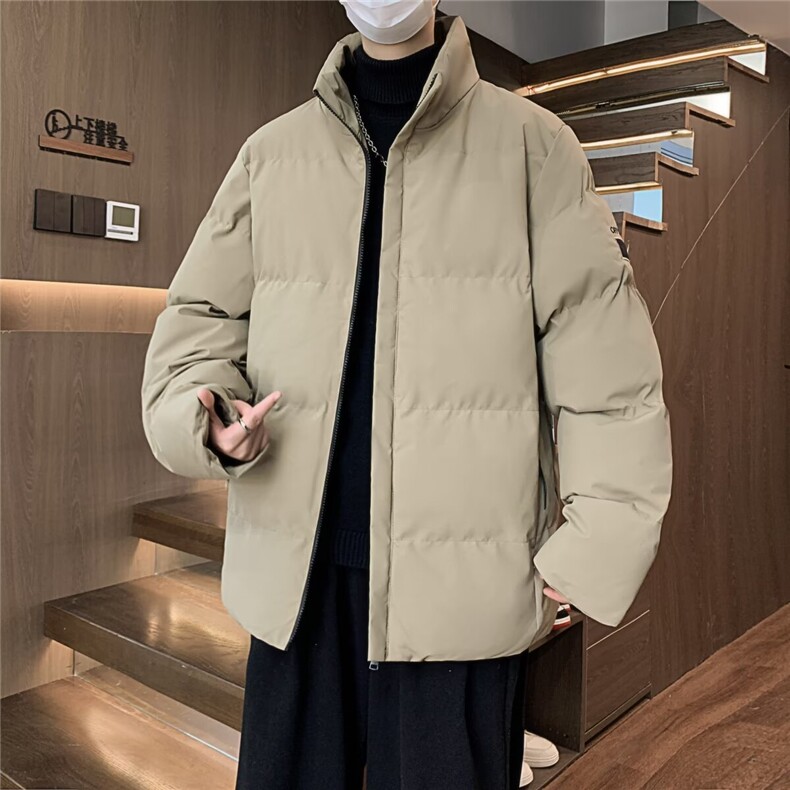 青少年拉链常规款男士棉服加厚保暖外套常规日常标准立领长袖,男装棉衣,星座1013