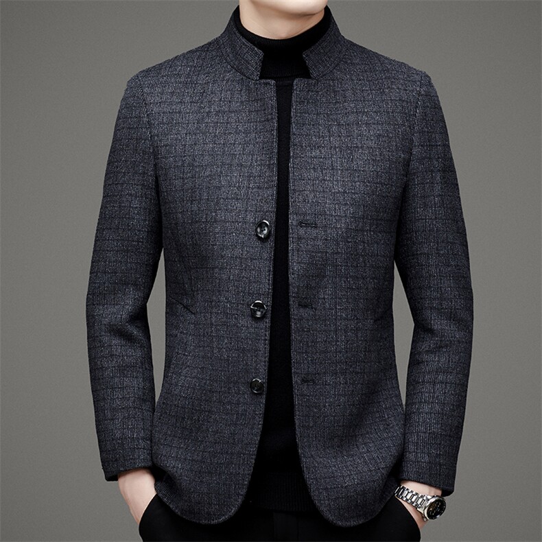 D-A230冬季男士新款毛呢西服大衣羊毛外套呢子西装P280图片