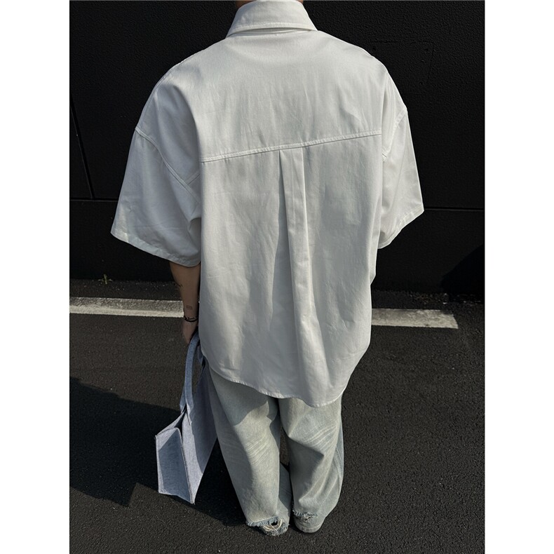 CS879特P45高品质【全棉】不是揭阳货，手绘涂鸦领带衬衫短袖,男装衬衫,星座403（原603-1）