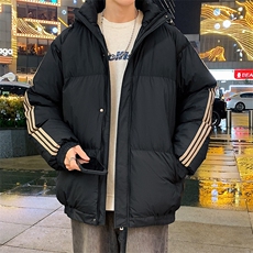 港风潮牌新款织带连帽可拆卸棉服潮流保暖棉衣M088-P85控129，男装棉衣，星座717