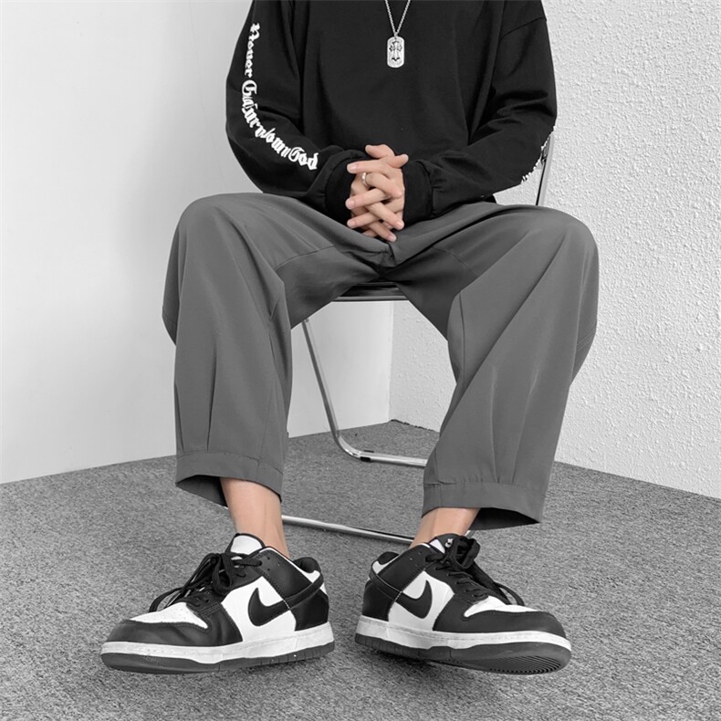 高街2023新款休闲清凉冰丝裤九分休闲裤2022-特批20,男装休闲裤,星座718-1