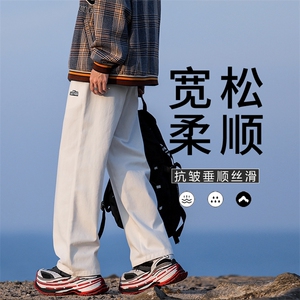 纯棉裤子男士新款日系潮牌高街宽松直筒运动休闲长裤K630-特批-38图片