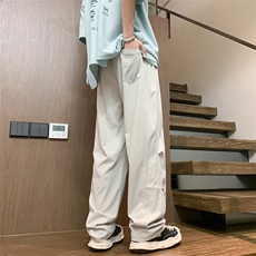 2025春夏款港风宽松设计感休闲百搭休闲裤直筒裤K24102-P35，男装休闲裤，星座717