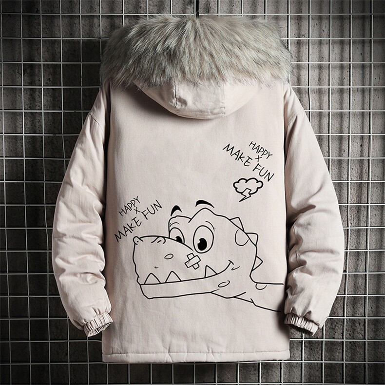 MM48136-P130冬季大毛领棉衣男士大码加厚棉袄男棉服网格挂拍,男装棉衣,电商A040A