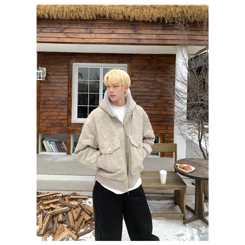 网图大理石座山雕连帽棉服毛绒棉衣外套夹克A025-ZY18184-P108,男装夹克,电商A025