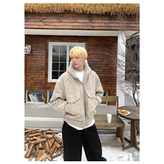 网图大理石座山雕连帽棉服毛绒棉衣外套夹克A025-ZY18184-P108，男装夹克，电商A025