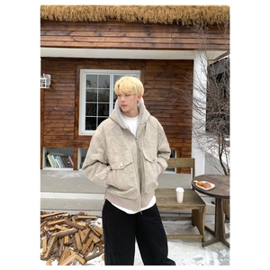 网图大理石座山雕连帽棉服毛绒棉衣外套夹克 A025-ZY18184-P108图片