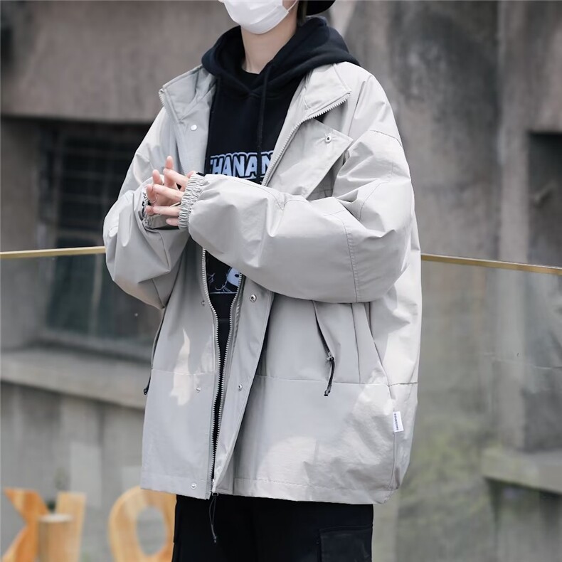 hiphop高街外套高街男日系机能风立领夹克冲锋衣J8073P60,男装夹克,星座1116-2