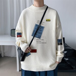 ！2023秋冬新款男士潮牌半高领毛衣百搭潮流针织衫M616P50，男装针织衫/毛衣，电商B220