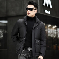 B807钱塘2020-3时尚休闲厚款百搭新款冬季中年男士羽绒服P228，男装羽绒服，钱塘207-3