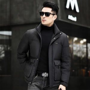 B807钱塘2020-3时尚休闲厚款百搭新款冬季中年男士羽绒服P228图片