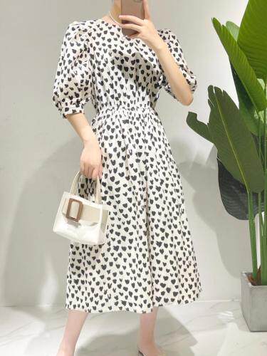 【现货】韩版爱心连衣长裙，女装，1.2.3.4