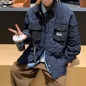 山系户外翻领葫芦格棉服秋冬加棉外套男多口袋工装  ZY115 P88图片