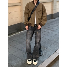 现货秋季新品复古宽松哈灵顿外套夹克男装美式807-3-JK95-P98，男装夹克，星座807-3