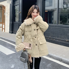 新款！保暖羊羔毛派克服工装外套2C133-6007-P255-K378，女装派克服，2C133