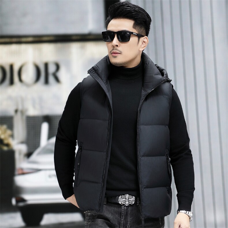 B8011钱塘2020-3时尚休闲冬季厚款简约中年男士羽绒服马甲P188图片