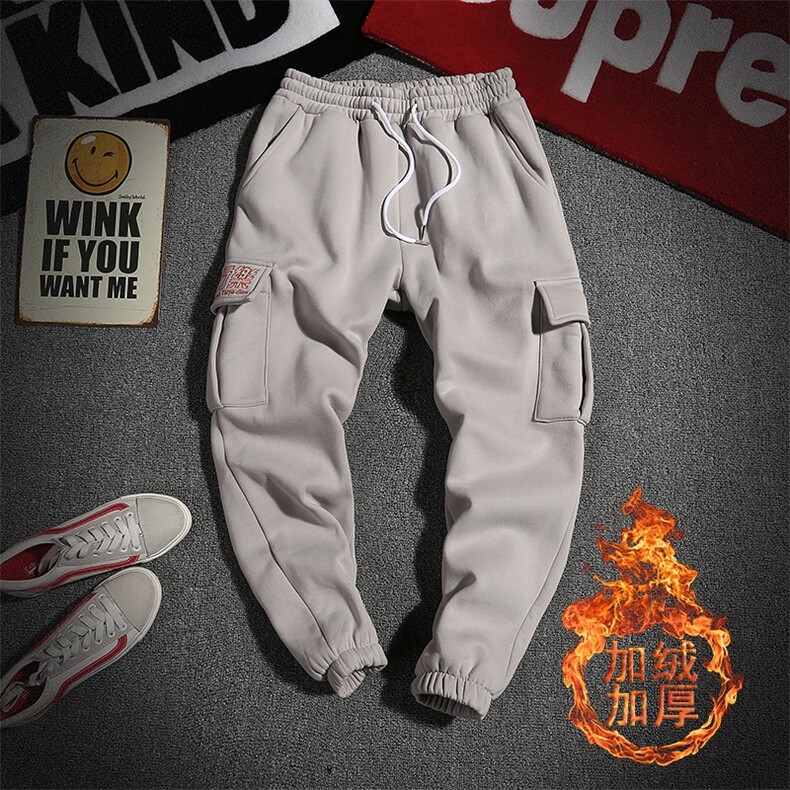 冬季新款日系休闲长裤韩版修身小脚裤纯色百搭棉裤QT5062C,男装休闲裤,电商A021A