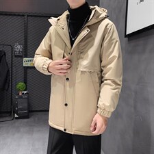 主推款现货超爱皮连帽中长款时尚韩版学生团体服羽绒服，男装羽绒服，星座301D-5(原星座1415）