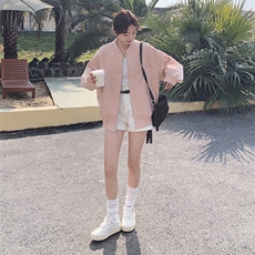 粉色立体绣花棒球服外套女春秋2025新款超火减龄开春穿搭夹克百搭，女装短外套，2C216