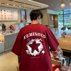 220g纯棉美式夏季短袖t恤男DT423-特批19 控38图片