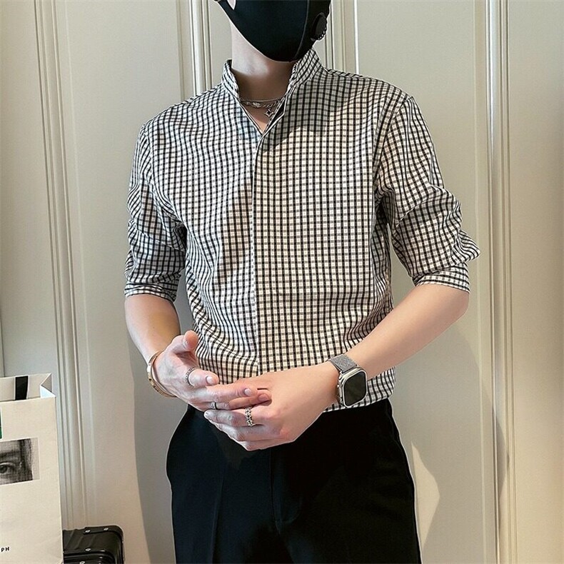 网络图现货新款长袖衬衫商务休闲时尚男装衬衣男打底衫RA682-P48,男装衬衫,星座1005-4