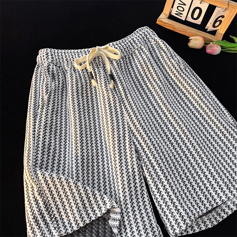 数据高品质新款条纹休闲短裤百搭宽松运动五分裤DK2532P30,男装牛仔裤,电商A128
