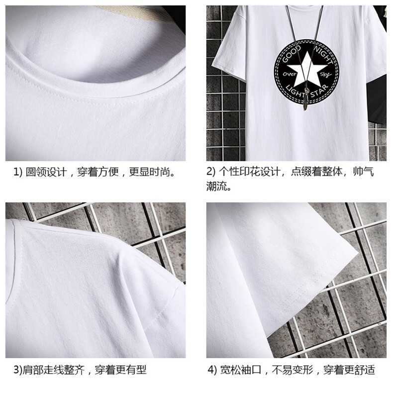TD56008-P35短袖t恤套装男短裤两件套男装搭配一套帅气,男装T恤,电商A040A