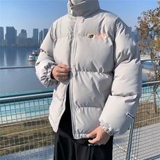 美式复古字母面包服棉服冬潮牌街头宽松情侣加厚棉衣外套，男装棉衣，星座716-2