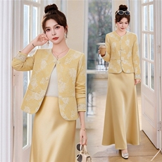 新中式G风外套女2026春季新款复古刺绣提花设计感时尚气质外套，女装西装，卡杰菲