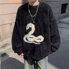 复古着设计小众慵懒风绿色条纹高级感显瘦休闲毛衣男女潮春，男装针织衫/毛衣，星座716-3