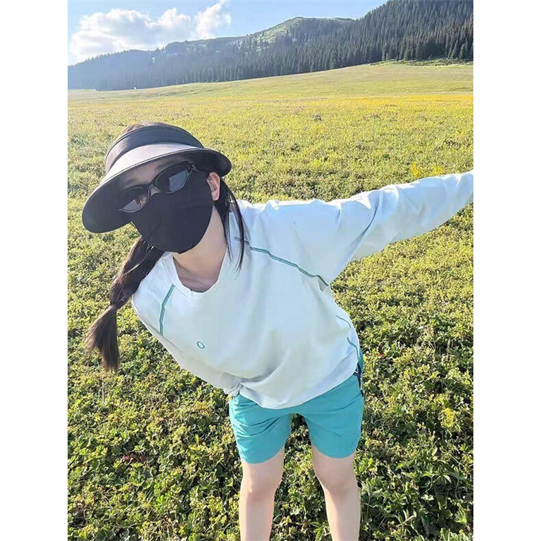 美式高街解构工艺速干长袖T恤男女款防晒罩衫户外运动潮牌骑行服，男装防晒衣，电商A443