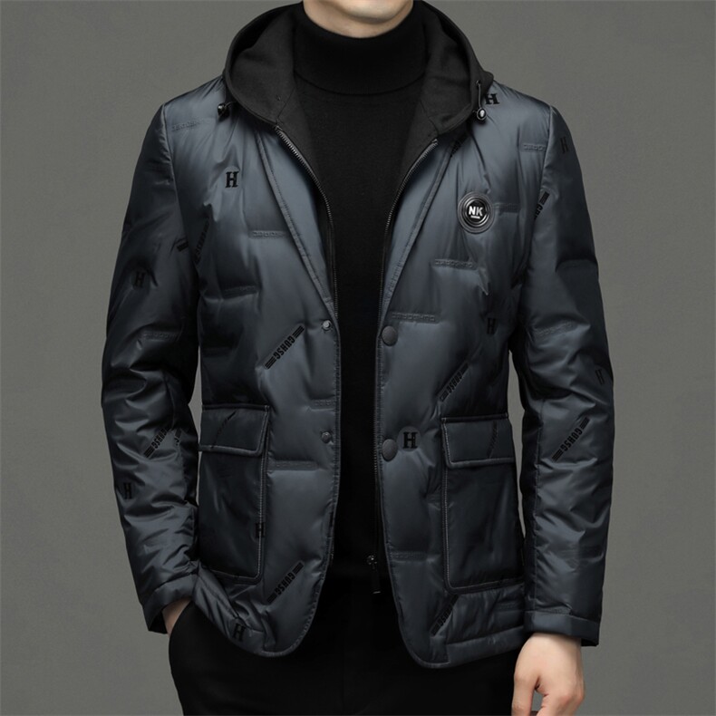 BWS22207钱塘2020-2冬季厚款时尚休闲有帽中年男士羽绒服P255,男装羽绒服,钱塘207-2