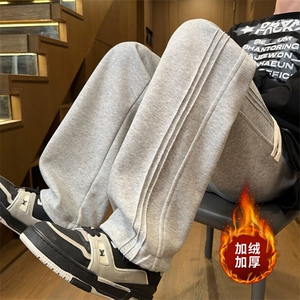 ！简约百搭男士华棉长裤直筒宽松卫裤WK2042常规特P40加绒50,婚纱男士搭配衣服图片